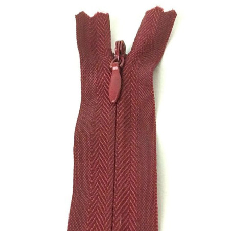 Invisible Zipper Maroon