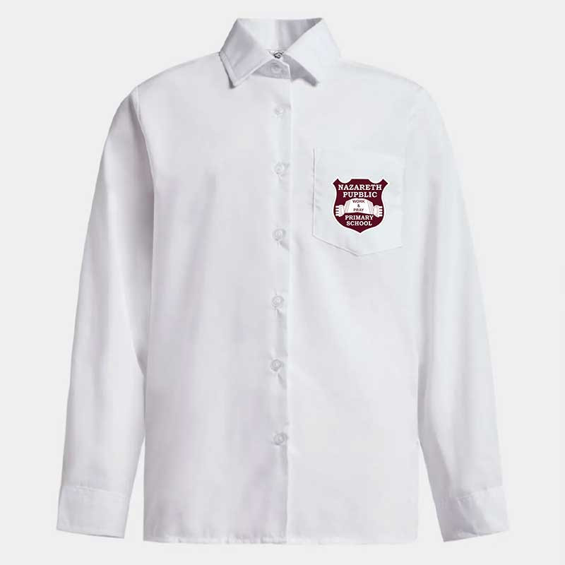 Boys Long Sleeve shirt - Embroidered Nazareth Public Primary School Boys Long Sleeve shirt - Embroidered Nazareth Public Primary School