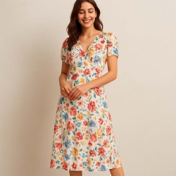 Rayon A-Line Midi Dress| Supreme Clothing SA