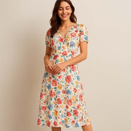 Rayon A-Line Midi Dress| Supreme Clothing SA